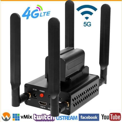 4G LTE 1080P 1080i HDMI to IP Live Video Encoder H.264 H.265 HDMI Streaming Encoder WIFI with HTTP RTMP UDP SRT RTMPS HLS RTSP