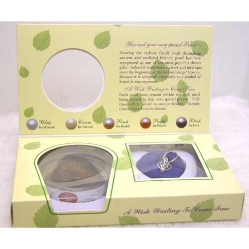 Qingmos 1 Box Wish Pearl Heart Pendant Necklace for Women with Natural Oyster Pearl Necklace Chain 16" Chokers Jewelry Gift Set