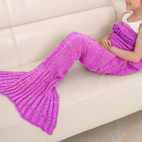 Womens Winter Warm Blanket Weaving Blanket Fishtail Knitted Air Conditioning Blanket Sofa Wool Blanket