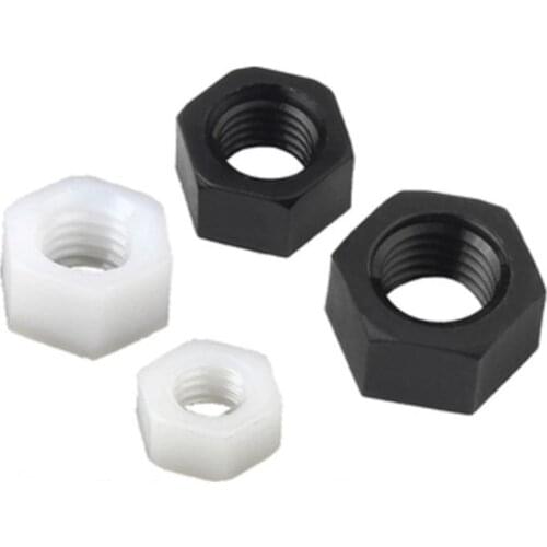 1000PCS M3 Black nylon plastic hex nut