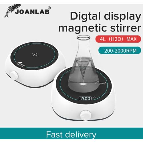 110v - 220v Digital Display Magnetic Stirrer Lab Equipment Magnetic Mixer With Stir Bar Liquid Stirrer 2000 rpm Capacity: 2000ml