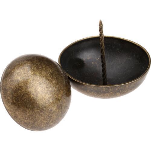 2PCS 6cm/5cm Screw Thread Upholstery Nail Iron Vintage style Antique Bronze Brass Decoration Tack Stud Fasten Sofa basket Crafts