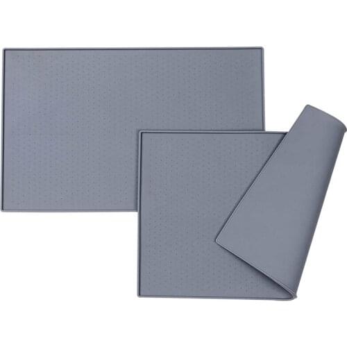 2-Pack Pet Feeding Mat, Pet Food Mat 18.5 inchX11.8 inch, Non Slip Pet Mat for Food, Pet Eat Mat for Dogs and Cats
