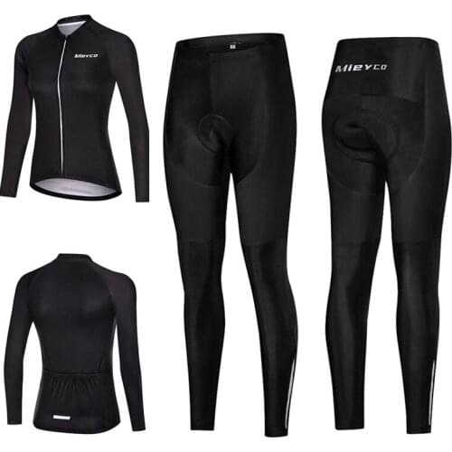 2021 Cycling Jersey Set Long Sleeve Lady Riding Clothing Bicycle Accessories Bike Wear BMX Women Outfit MTB Breathable Quick-Dry