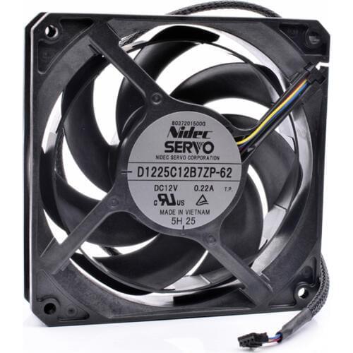 Brand new original D1225C12B7ZP-62 12cm 12025 120x120x25mm 120mm fan 12V 0.22A graphics card water-cooled radiator fan
