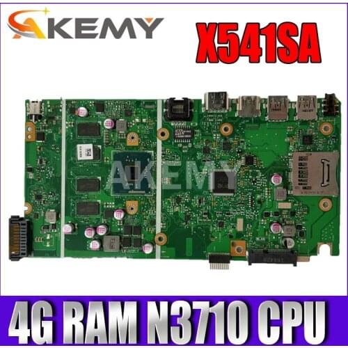 AKemy X541SA motherboard For ASUS X541SA X541S F541S CPU/N3710 4GB/Memory laptop motherboard tested 100% work original mainboard