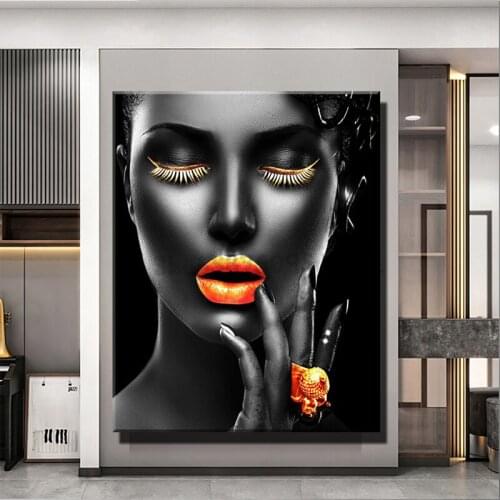 5D DIY Diamond Painting Golden Beauty Fashion model girl with Golden make up Pattern Cross Stitch 5D Diamond Embroidery TT5580