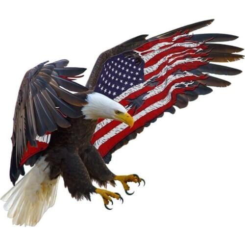 American Flag Eagle Car Sticker Home Decor Bedroom Background Door Living Room Bedroom Festival Decoration Decals Removable Pvc