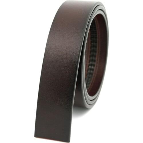 Pure cowhide automatic belt without buckle belt body Mens leather belt two-layer cowhide