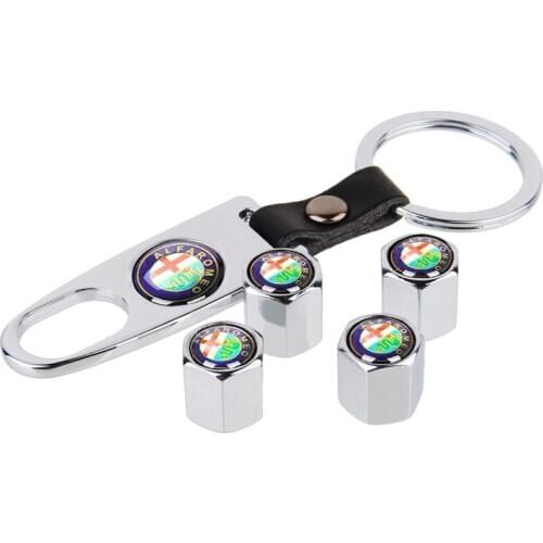 Car Accessories Tire Valve Caps For Alfa Romeo 155 156 159 166 Spider Giulietta 147 Mito GT Car Styling Wheel Dust Cover Metal