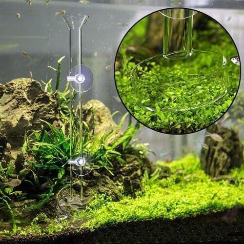 Shrimp Feeding Dish Acrylic Shrimp Food Feeder with 6cm Dish Bowl for Aquarium Fish Tank Fish Food Feeding Tube