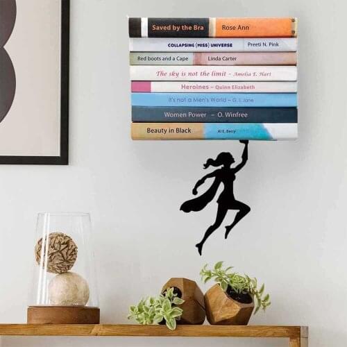 Svava Decorative Metal Bookshelf Holder - Metal Bookshelf Hero Figure Electrostatic Painted Quality Metal Bookshelf Table