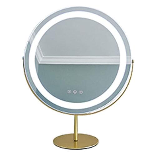 European LED intelligent mirror household make-up mirror small desk top with light make-up mirror bedroom fill light