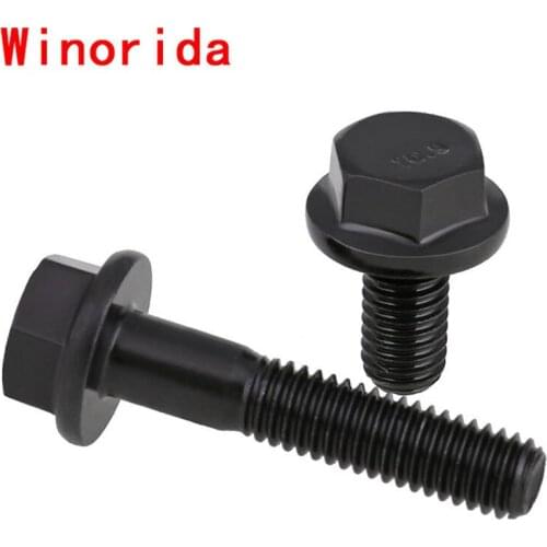 GB5789 10.9 Outer Hexadecimal Flange Screw Flange Outer Hexagon Bolt M10M12M14M16 5Pcs