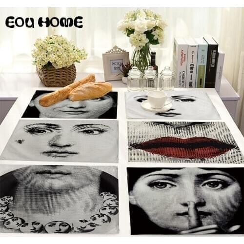 Cotton and Hemp Cloth Mats Pads Thermal Insulation Western Meal Mat Creative Retro Artist Tableware Cup Plate Bowl Mat