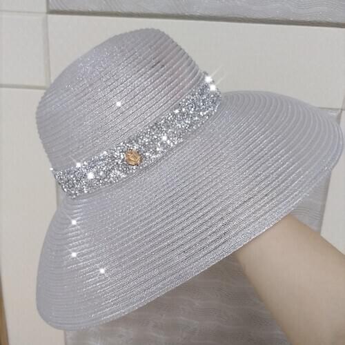 Summer Hats For Beach Women Transparent Hats For Women Visors Hat Wide Brim Hat Caps UV UPF50 Travel Foldable