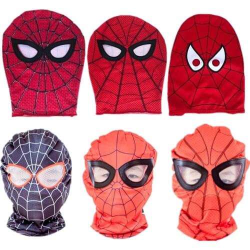Child Spiderman Mask Peter Parker Headgear Boy Girl Marvel Mask Kid Halloween Avengers Cosplay Fantasy