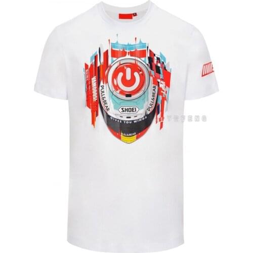 MOTO White T-shirt for Bike Motorbike Mountain Bicycle Riding Summer T