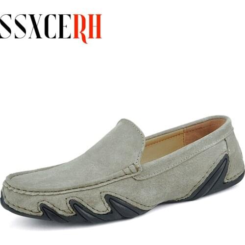New Brand High Quality Men Loafers Leather Breathable Mens Casual Shoes Men Driving Oxfords Shoe Flats Moccasins Shoes 38-47