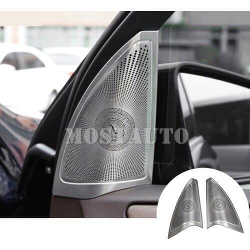 For Benz GLS X166 Inner Car Door Front Pillar Speaker Edge Cover Trim 2016-2018 2pcs Car Accessories Interior Car Decor Car Trim