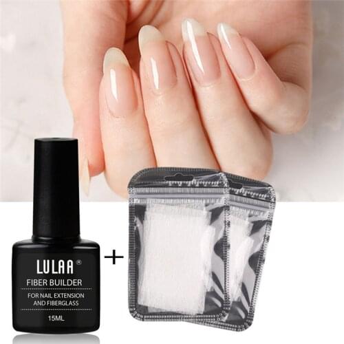 40/30/20/10pcs Nail Hot Practical Silk Fiberglass Form Acrylic Tips Extension Fibers Glass Fiber Stickers Fibers Nail Extension