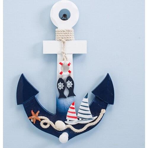 Sea Anchor Living Room Wall Hanging Room Decoration Mediterranean Style Wall Hanging Hook Nautical Ocean Party Home Decoration
