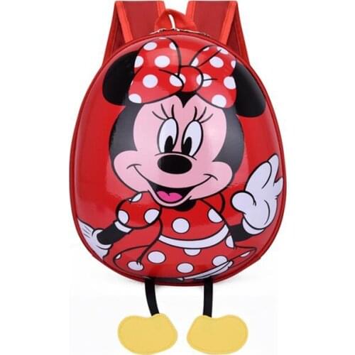 Disney cartoon cute Mickey Minnie animation casual fashion childrens school bag toddler outdoor travel storage eggshell bag