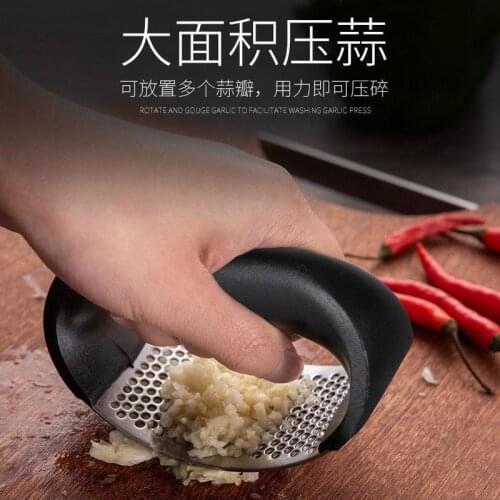 Stainless Steel Garlic Presses Cooking Kitchen Tools Manual Garlic Mincer Chopping Garlic Tools Curve Fruit Vegetable Gadgets