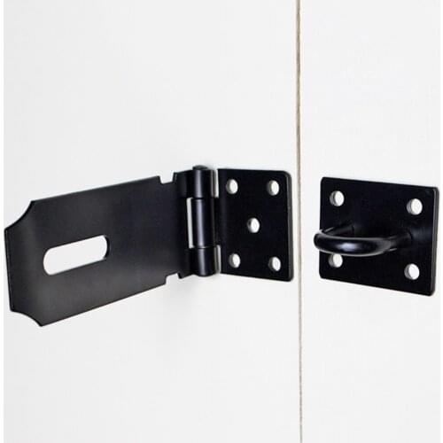 Anti-Theft Safety Buckle Hasp Latch Stainless Steel Plate Hotel Hardware Hasp Bolt Door Easy Install Clasp Drawer Lock