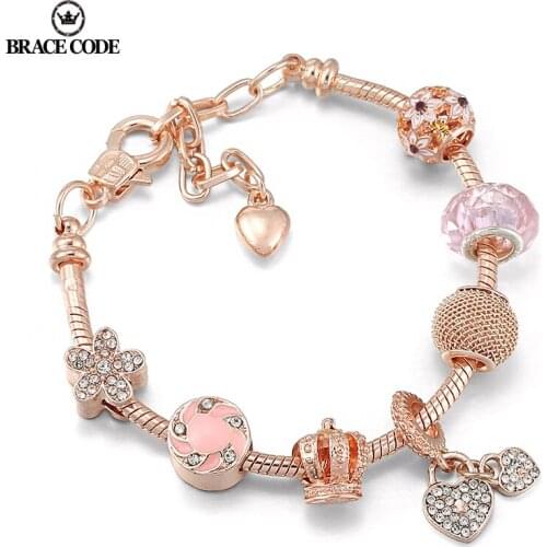 Special Offer New Summer New Style Rose Gold Love Extension Chain Series Panjia Charm Ladies Women Bracelet Gift Direct Shipment