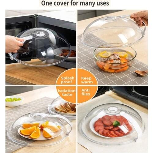 Thicker upgraded version Microwave Food Anti-Sputtering Cover With Handle Heat Resistant Lid for Microwave Food Dropshipping