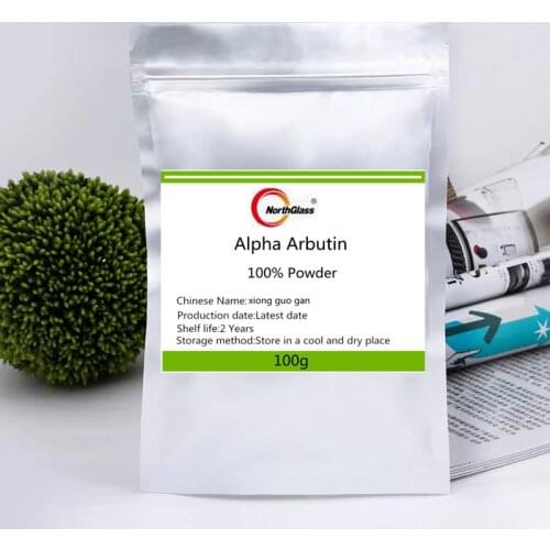 High quality pure alpha arbutin powder alpha arbutin extract powder top cosmetic grade skin whitening anti-aging supplement