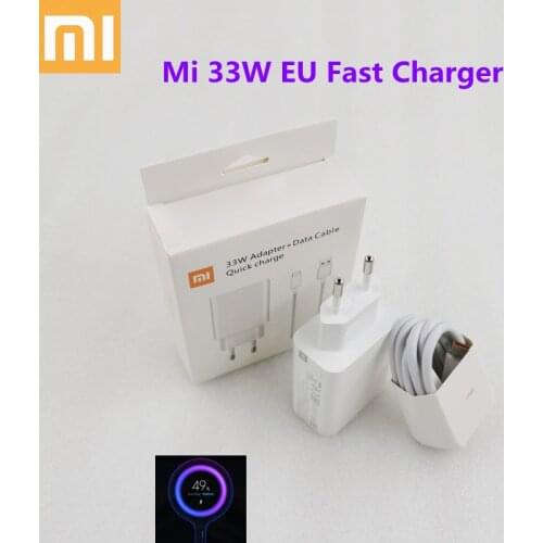 Original Xiaomi MDY-11-EZ 33W Charger EU Turbo Charge Adapter 6A type C Cable for Mi 11 10 CC9Pro 9T Redmi K40 Note 10s 10 Pro