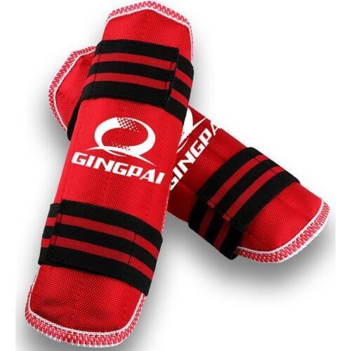 MMA combat shin guard Red Black Boxing Taekwondo leg gaurds kickboxing grappling muay thai shank protectors training sports pads