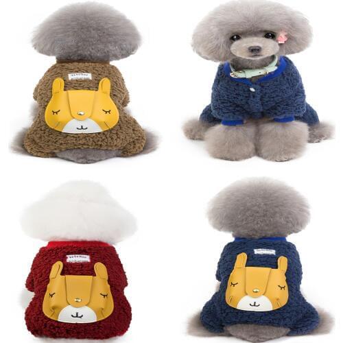 Winter Fleece Pet Clothes for Dogs Puppy Clothing French Bulldog Coat Pug Costumes Jacket For Small Dogs Chihuahua Hondenkleding