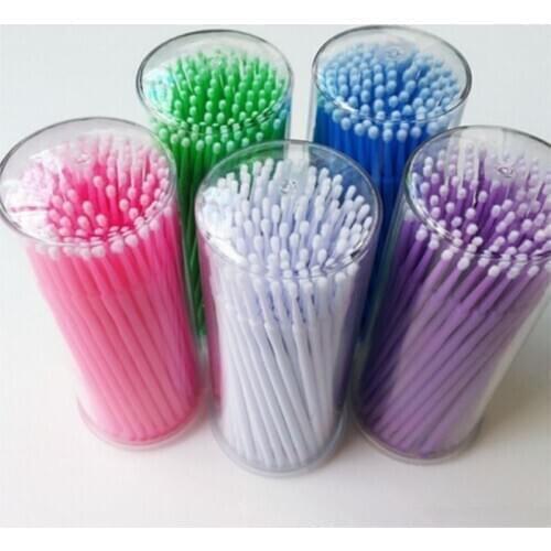 100Pcs/Pack Disposable Makeup Brushes Individual Lash Removing Tools Swab Micro brushes Eyelash Extension Tools / by dhl 100sets