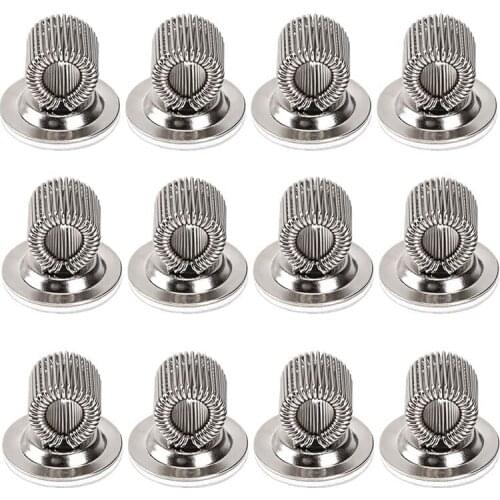 12 PCS Stainless Steel Pen Pencil Holder Clips with Adjustable Spring Loop Self Adhesive Pen Clip Holder