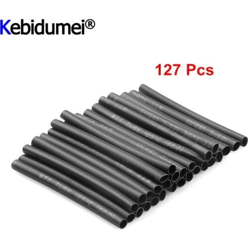 127 Pcs/set Heat Shrink Sleeving Tube Assortment Kit Electrical Insulation Cable Electrical Wire Wrap Cable Waterproof