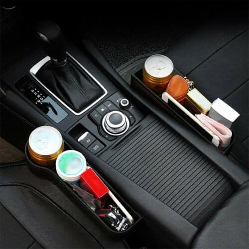 2 PCS Car Seat Gap Catcher Organiser Storage Box Pocket for Wallet Key Phone
