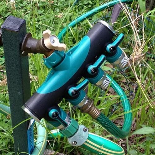 3/4' 4Way Garden Water Tap Adapter Hose Pipe Tap Connector Garden Irrigation Garden Supplies