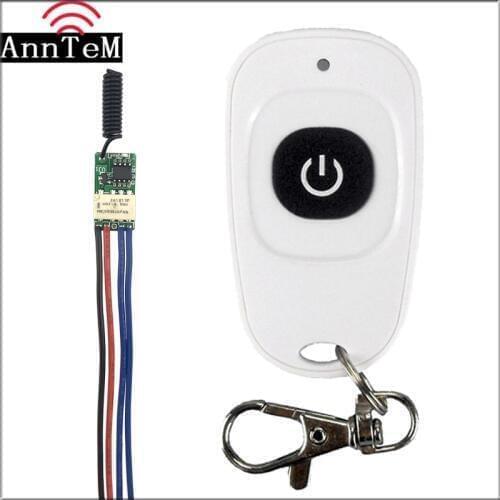 3.7v 5v 9v 12v 433mhz wireless remote control switch circuit micro Momentary controller Mini small relay Reset switching Module