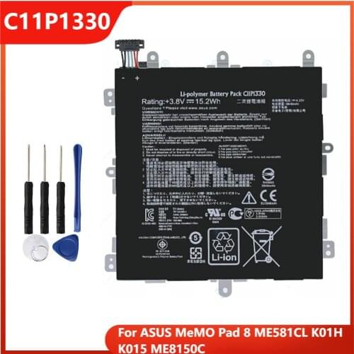 Original Phone Battery C11P1330 For ASUS MeMO Pad 8 ME581CL K01H K015 ME8150C Replacement Rechargable Batteries 3948mAh