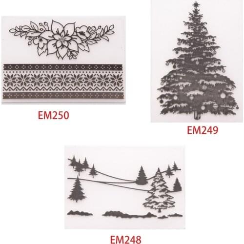 Christmas Tree Flower Acrylic Embossing Folder Template for DIY Scrapbook Photo E56E