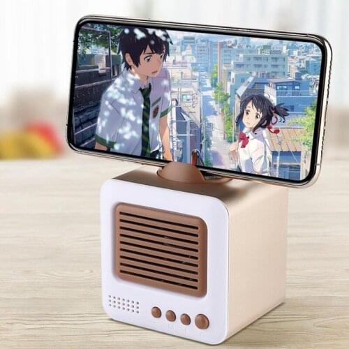 Bluetooth Speaker Retro TV-shaped Stand Mini Speaker Bluetooth Stereo HIFI Sound Girl Heart Retro Speaker Bluetooth Card Speaker