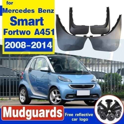 Mudguards For Mercedes Benz Smart Fortwo A451 C451 2008 - 2014 Mud flaps Splash Guards Front Rear mudflap fender Accessories