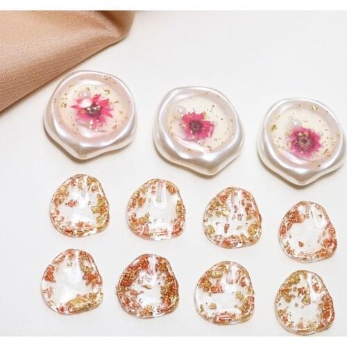 Handmade Resin Immortal Flower Geometric Irregularity Resin Charms Beads For DIY Fashion Earrings Make Jewelry Accessories