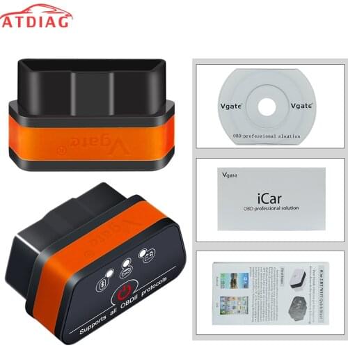 ELM327 Vgate icar2 Bluetooth/Wifi OBD2 Diagnostic tool ELM327 Bluetooth OBD 2 Scanner Mini ELM327 WiFi for Android/IOS/PC
