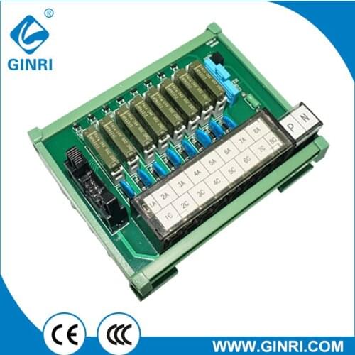 GINRI JR-B8PJ-F/24VDC 3A 250VAC PLC Output Amplified Board Relay PLC Module
