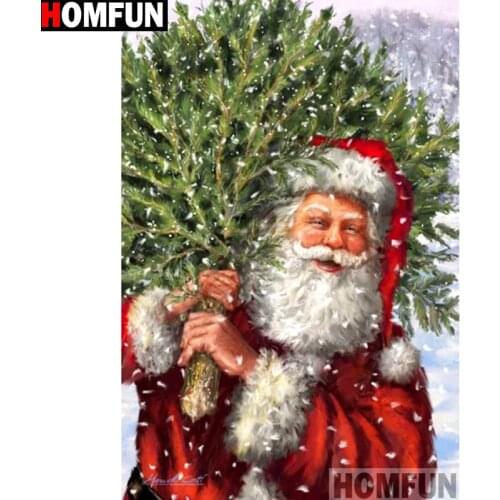 HOMFUN Full Square/Round Drill 5D DIY Diamond Painting "Santa Claus" Embroidery Cross Stitch 5D Home Decor Gift A14576
