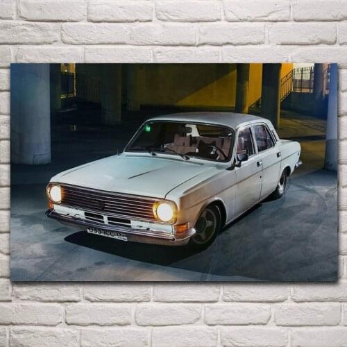 Classic gaz 2410 rassian car vehicle artwork living room home art decoration wood frame fabric poster KN922